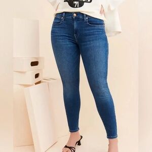 AYR The Chiller Mid Rise Skinny Jeans Sunrise Blue Retro Stretch Denim 34 x 32